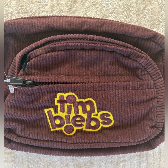 NWT - Tim Hortons x Justin Bieber Tim Biebs Corduroy Fanny Pack in Brown - Picture 5 of 6